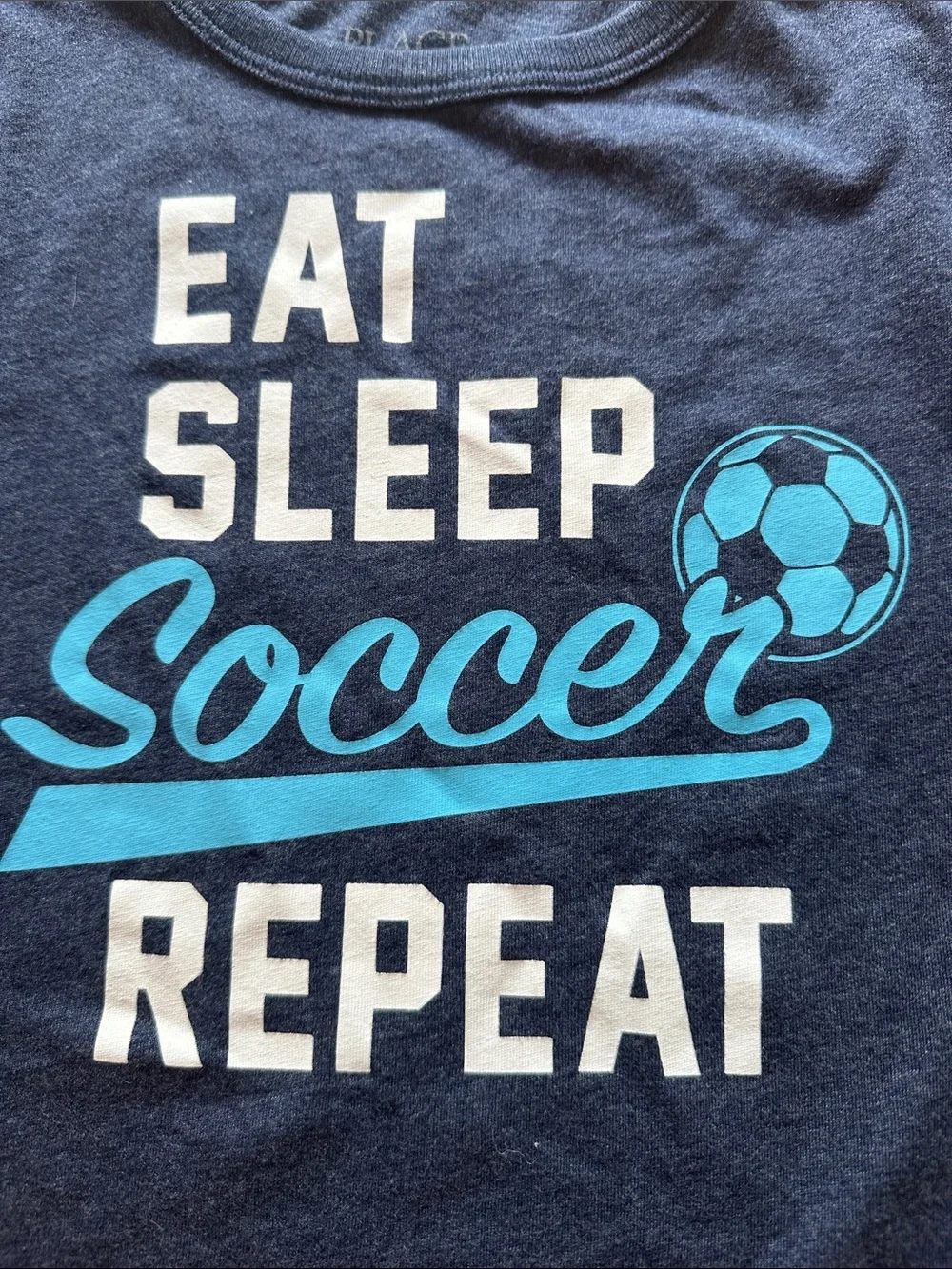 5/$25 EAT SLEEP SOCCER REPEAT t-shirt size 5/6 small